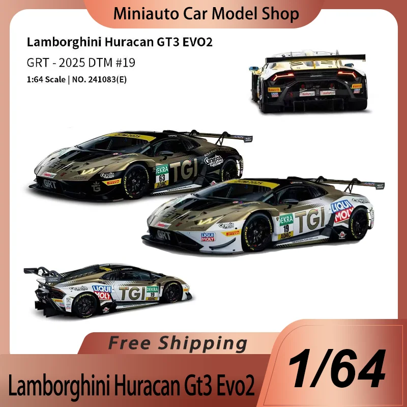 

New Presale Trends Hobby 1:64 Lamborghini Huracan Gt3 Evo2 2025 Dtm Alloy Miniature Diecast Model 24h Lemans Lmgt3 Porsche Toys
