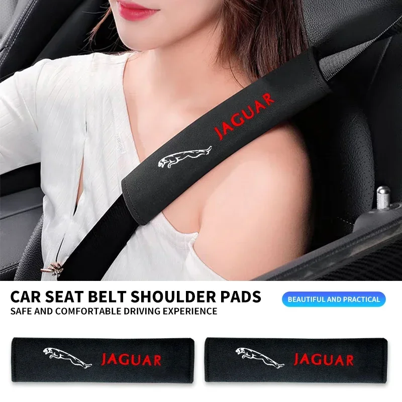 

Кожаный чехол-накладка на ремень безопасности для Jaguar XF XE XJ F-PACE F-TYPE X760 X260 X761, автомобильные аксессуары