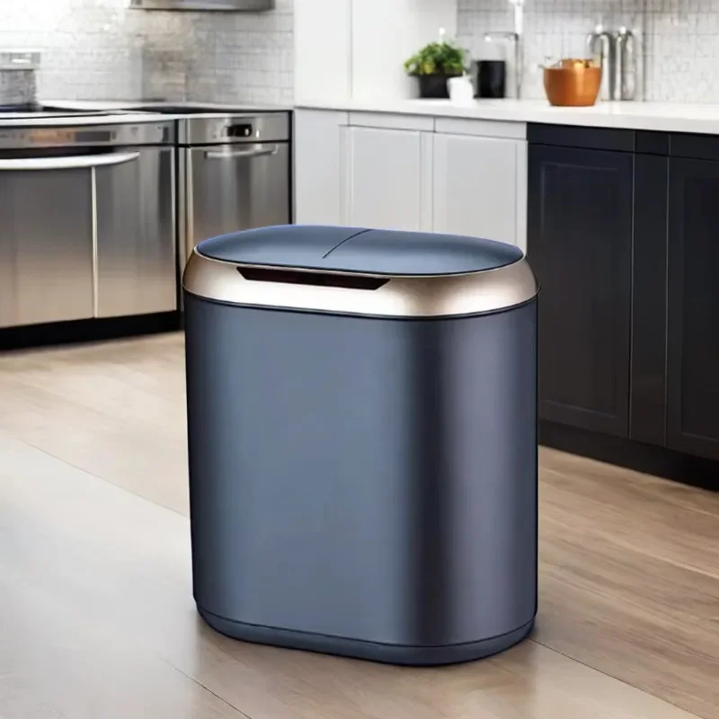 Automation Smart Home Products Environmentally Friendly Recycling Bathroom Trash Can Office Induction Structure Trash Can