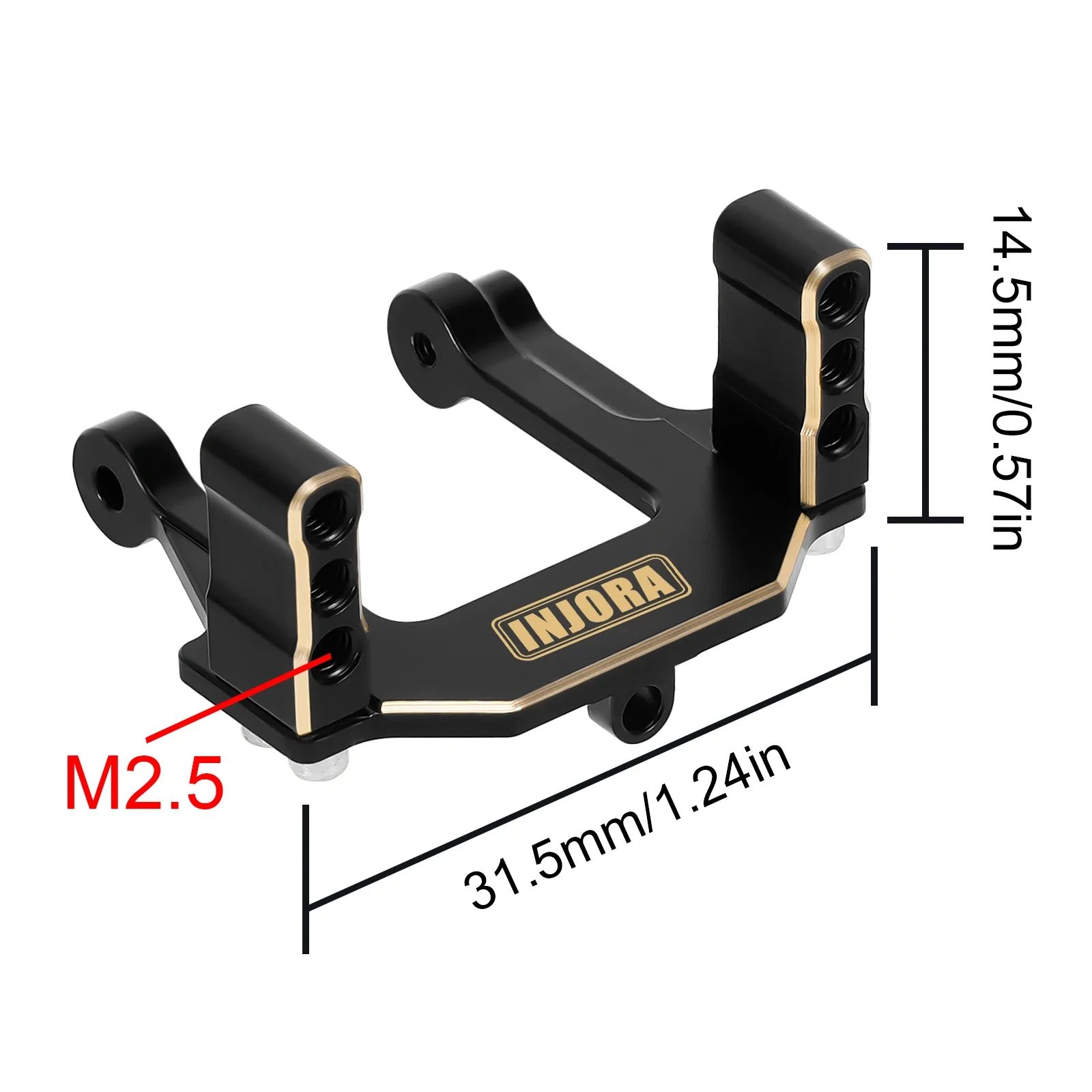 INJORA Servo digitale micro coreless con ingranaggi metallici a coppia elevata ad alta tensione per 1/18 RC Crawler Redcat Ascent-18