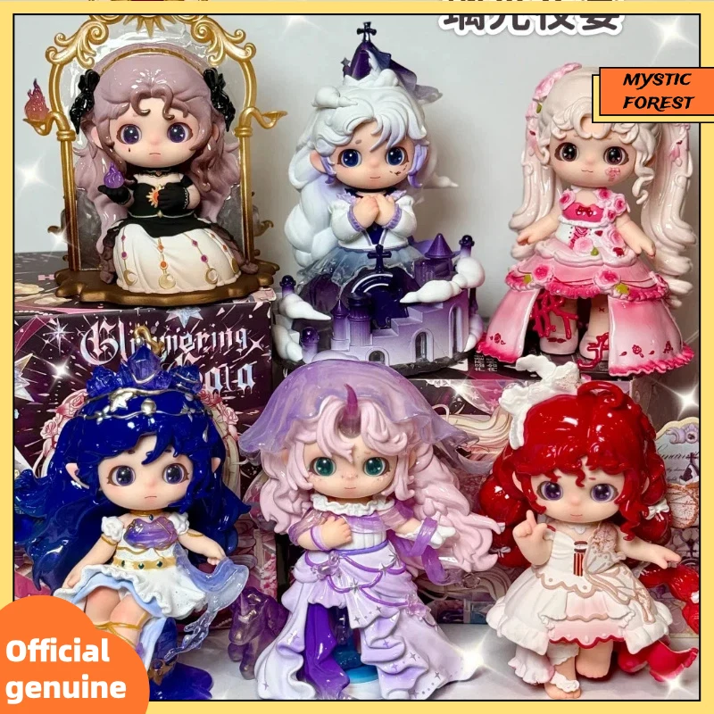 

HEYONE JOY Glimmering Gala Series Figurine Blind Box Cute Desktop Decoration Doll Collectible Toys Mystery Box Birthday Gift