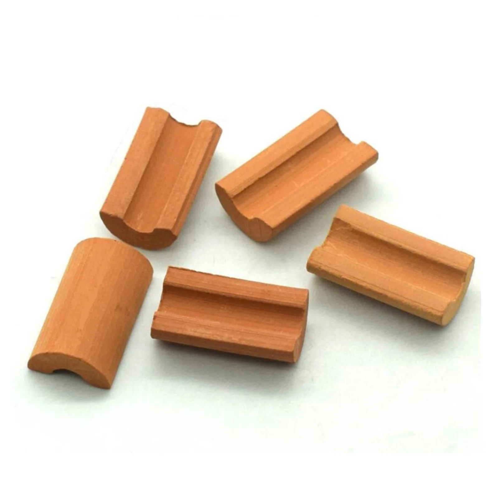 ABUM-25Pcs Mini Red Roof Tiles Model Building Set Miniature Tiles Figurine Landscaping DIY Fairy Garden Accessories