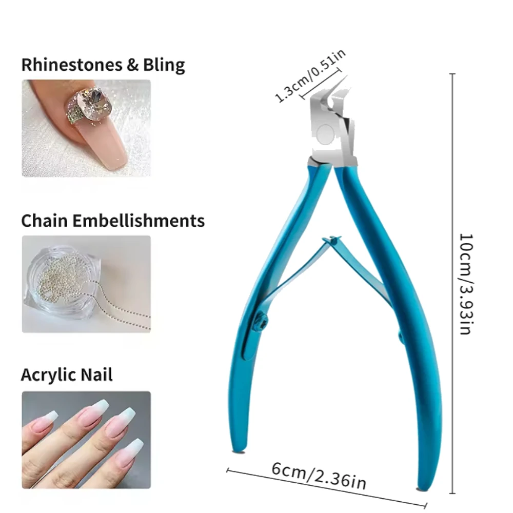 

Stainless Steel Manicure Nail Ornament Remover Pliers Rhinestones Gems Removal Nail Tool Nail Unloading Nippers Chain Scissor