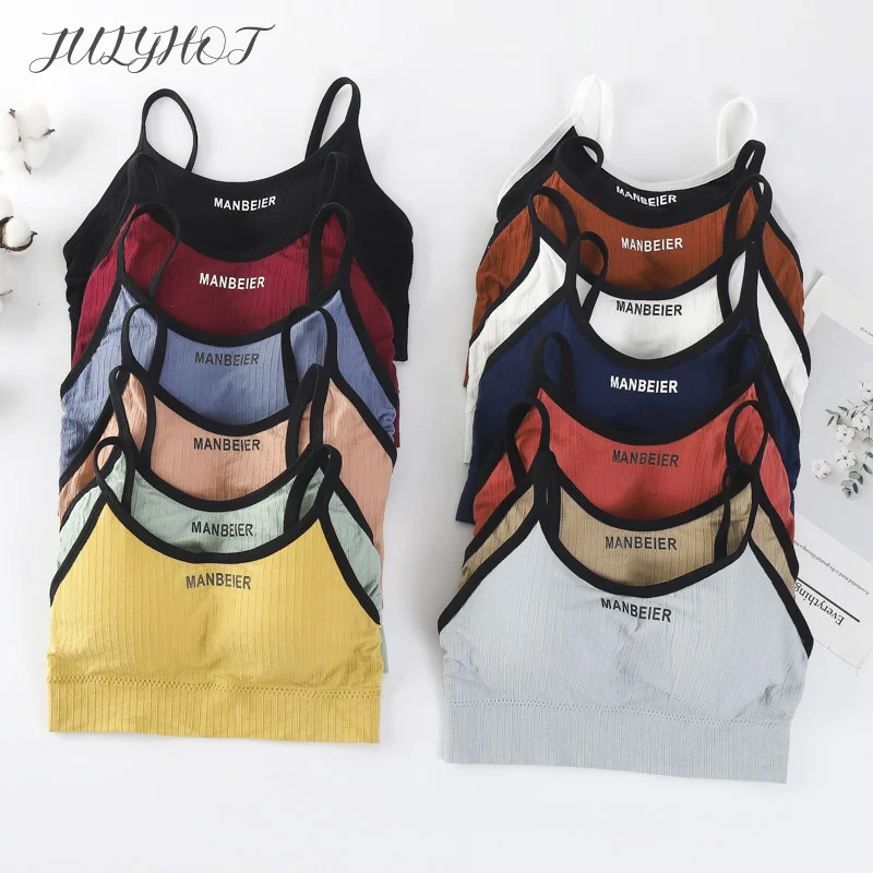 

New Sports Bra For Women Gym Sexy Crop Top Bra Women Cotton Underwear Soft Comfort Tube Tops Female Brassiere Tops For Girls