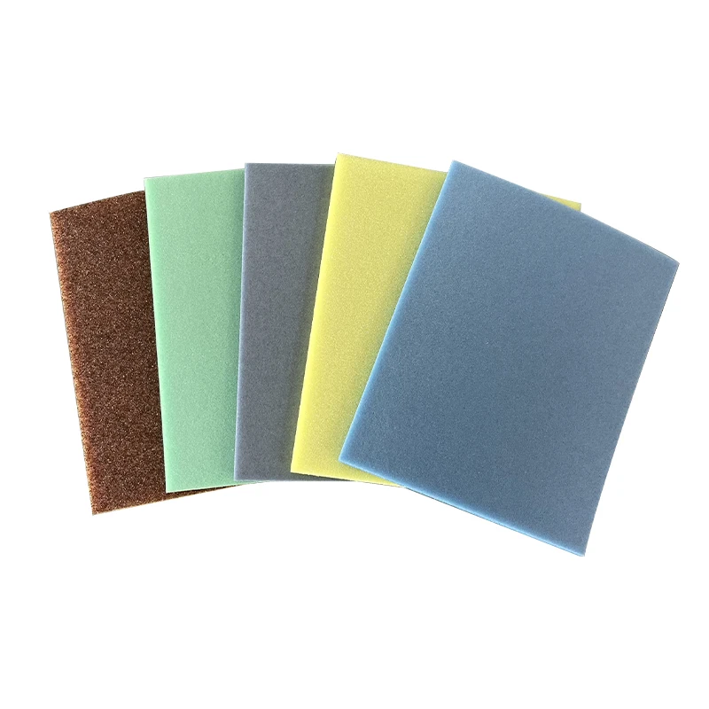 sia Foam Sponge Flat Pads 115*140mm, For Metal And Old Paintwork Sanding And Polishing, Coloured sandpaper ,5pcs