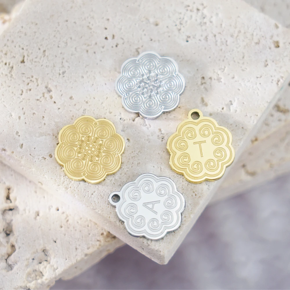 50 قطعة/الوحدة شخصية المعادن همونغ سحر مخصص محفور النقش همونغ قلادة الأبيض المينا العلامات Diy همونغ مجوهرات العلامات