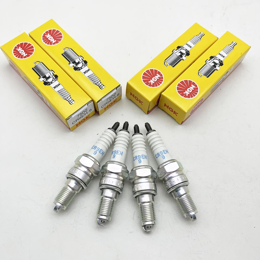 4pcs NGK Spark Plug CR9EH-9 7502 Suitable For HONDA CB600F CB650F CBR600F F-F4 CBR650F CRF150R NHX110 ELITE NX250 (20-04) etc