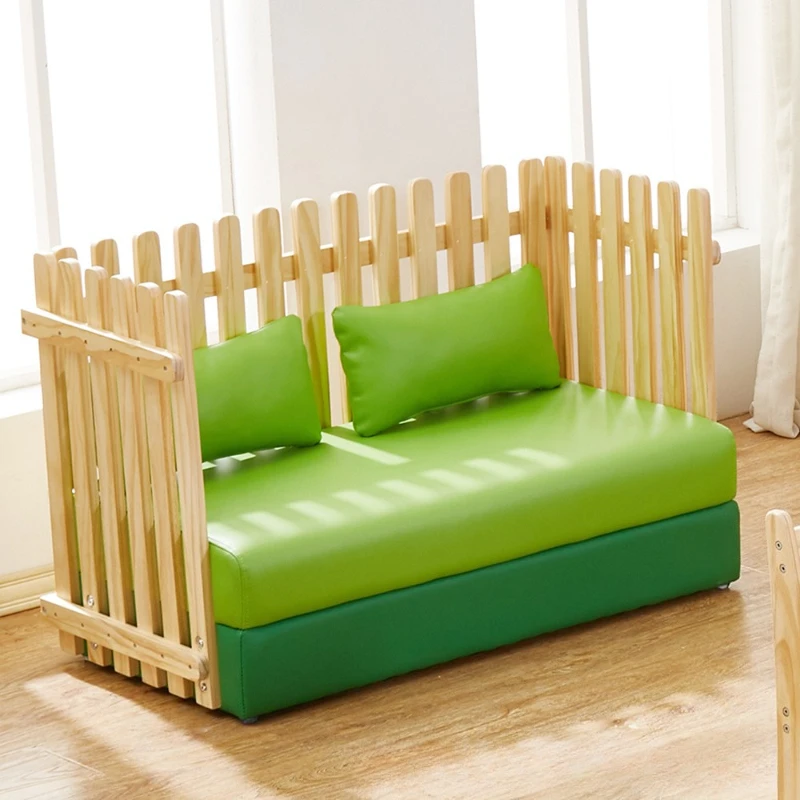 modeling combination sofa, backrest sofa, single double, wooden fence