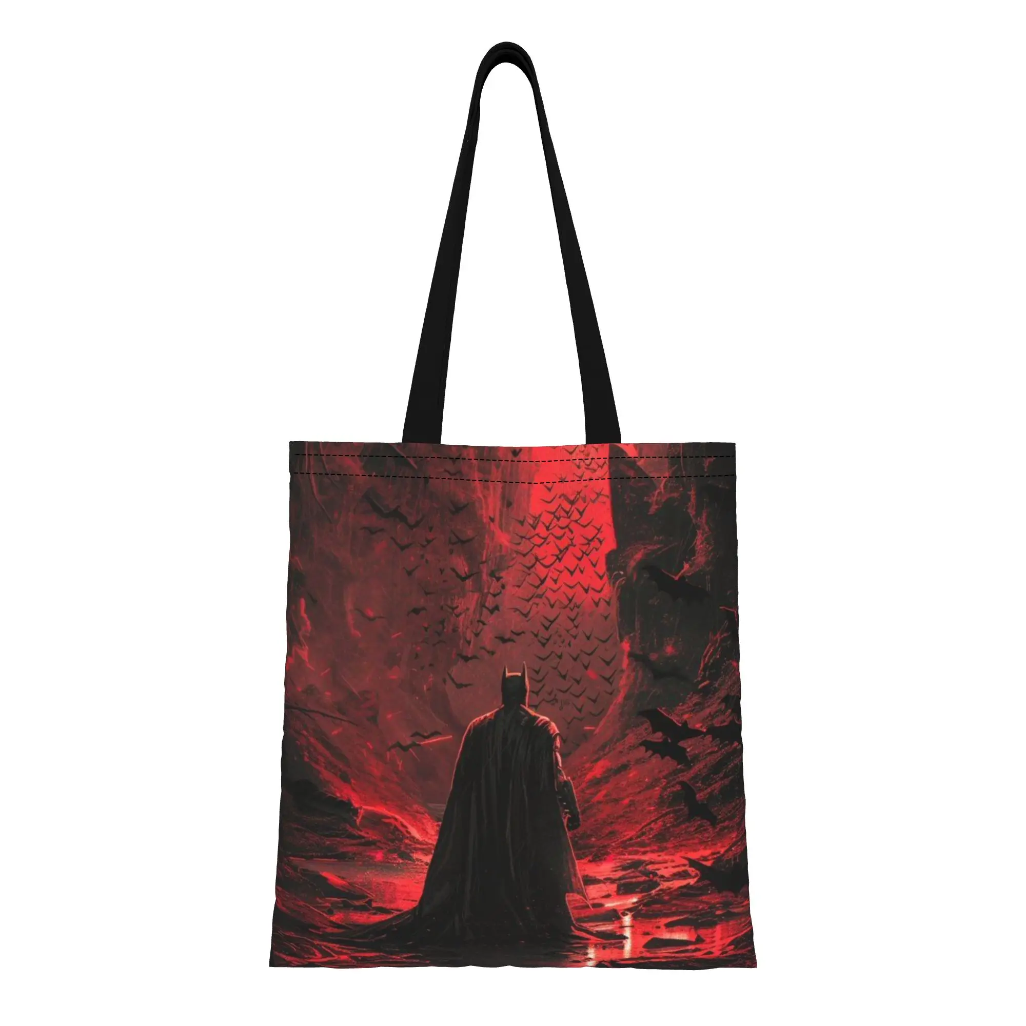 

Сумка-тоут из холщовой ткани с изображением героического аниме-Бэтмена к началу учебного года, идеально подходит для активного отдыха, женская сумка с верхней ручкой.