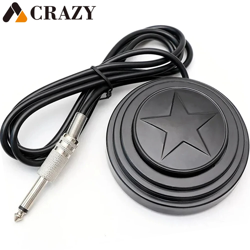 Professional Tattoo Foot Pedal with Clip Cord Round Foot Switch Tattoo Machine Power Supply Controller for Tattoo Machine Power