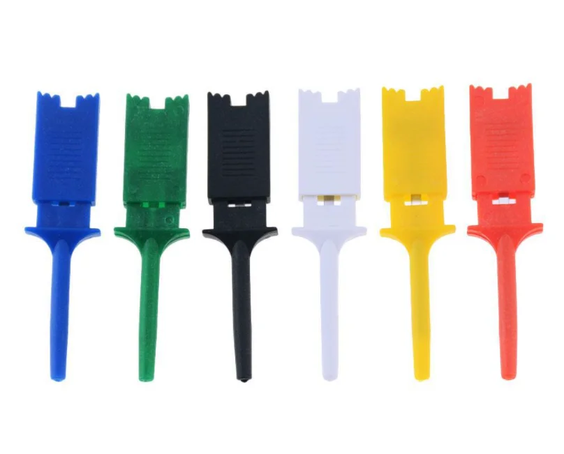 

6pcs Plastic Test Hooks Clips For Logic Analyzers Logic Test Clip Flattening Test Flat Hook Connection 5 Color
