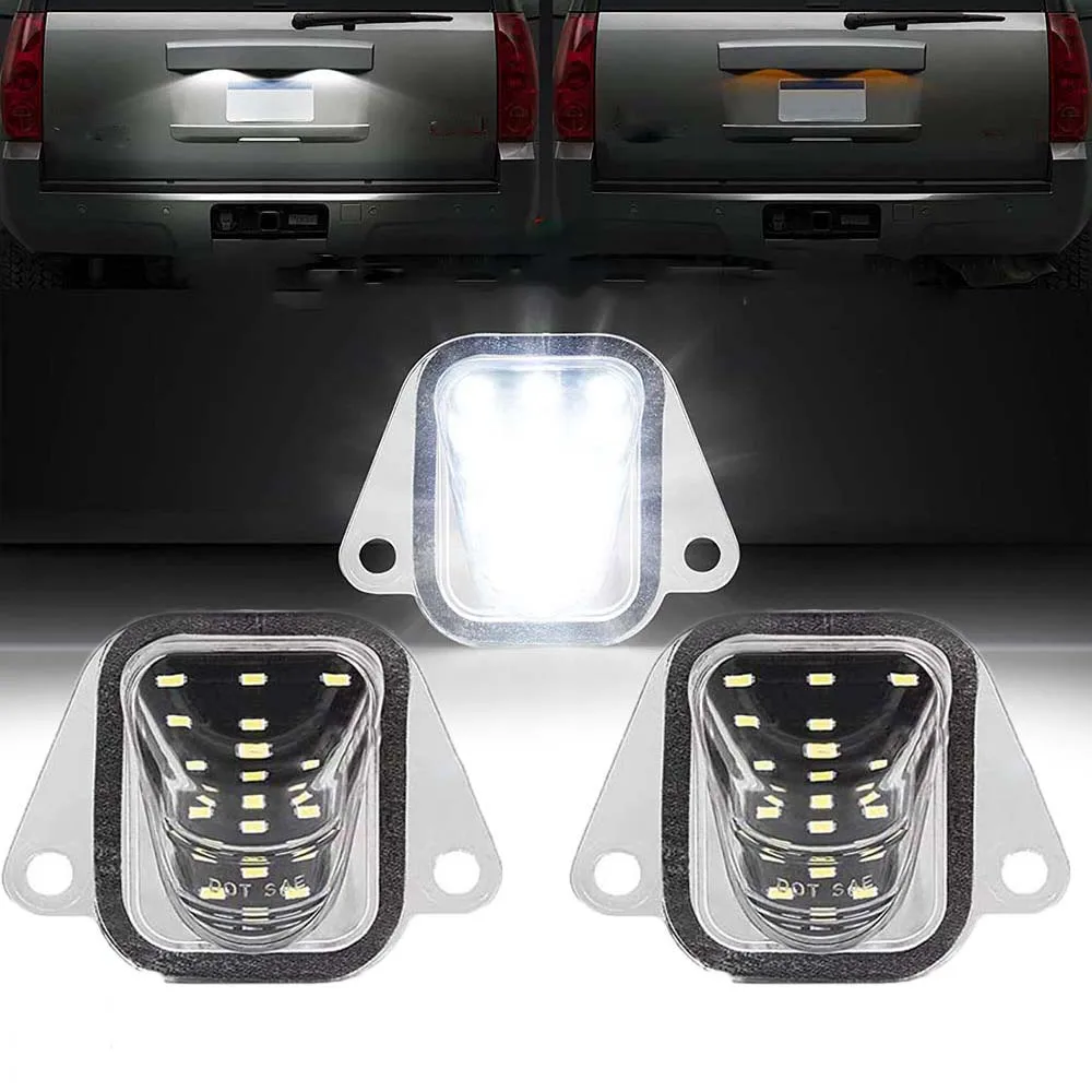 

LED License Plate Light Assembly 2007-2014 For Chevrolet Suburban 1500/2500 Tahoe GMC Yukon Cadillac Escalade OEM# 25778786
