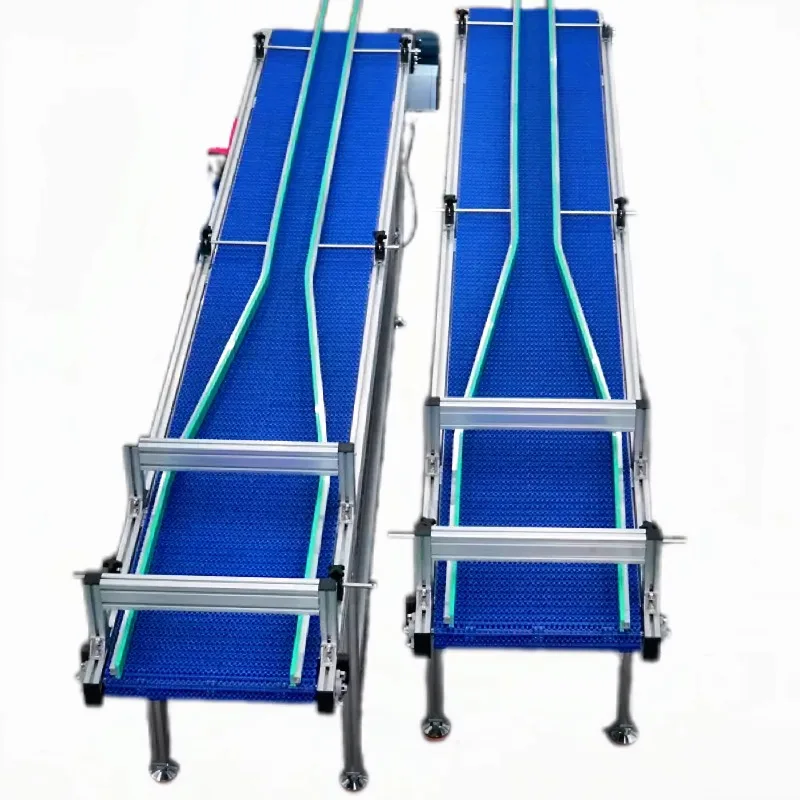 Food tableware cleaning and sorting line flexible plastic chain conveyor