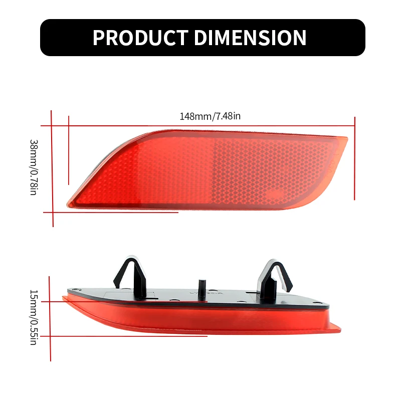 2PCS For subaru Impreza XV Crosstrek Legacy Exiga Levorg Ascent Rear Bumper Reflector Cover Shell No Bulb 84281FG000, 84281FG010