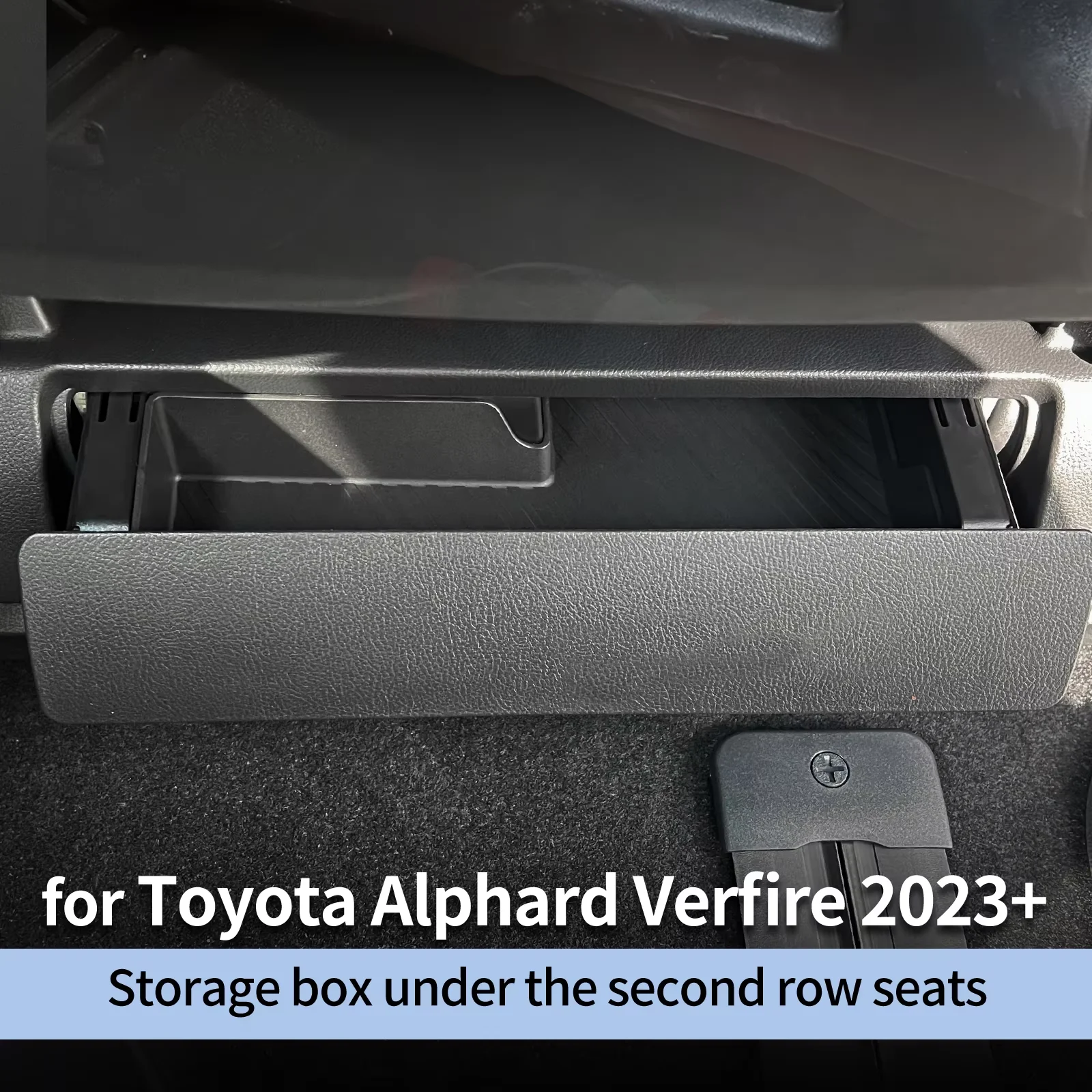 2Pcs for Toyota Alphard Verfire 40 Series 2023 2024 TPE Underseat Storage Box Second Row Seat Lower Tray Organizer Accessories