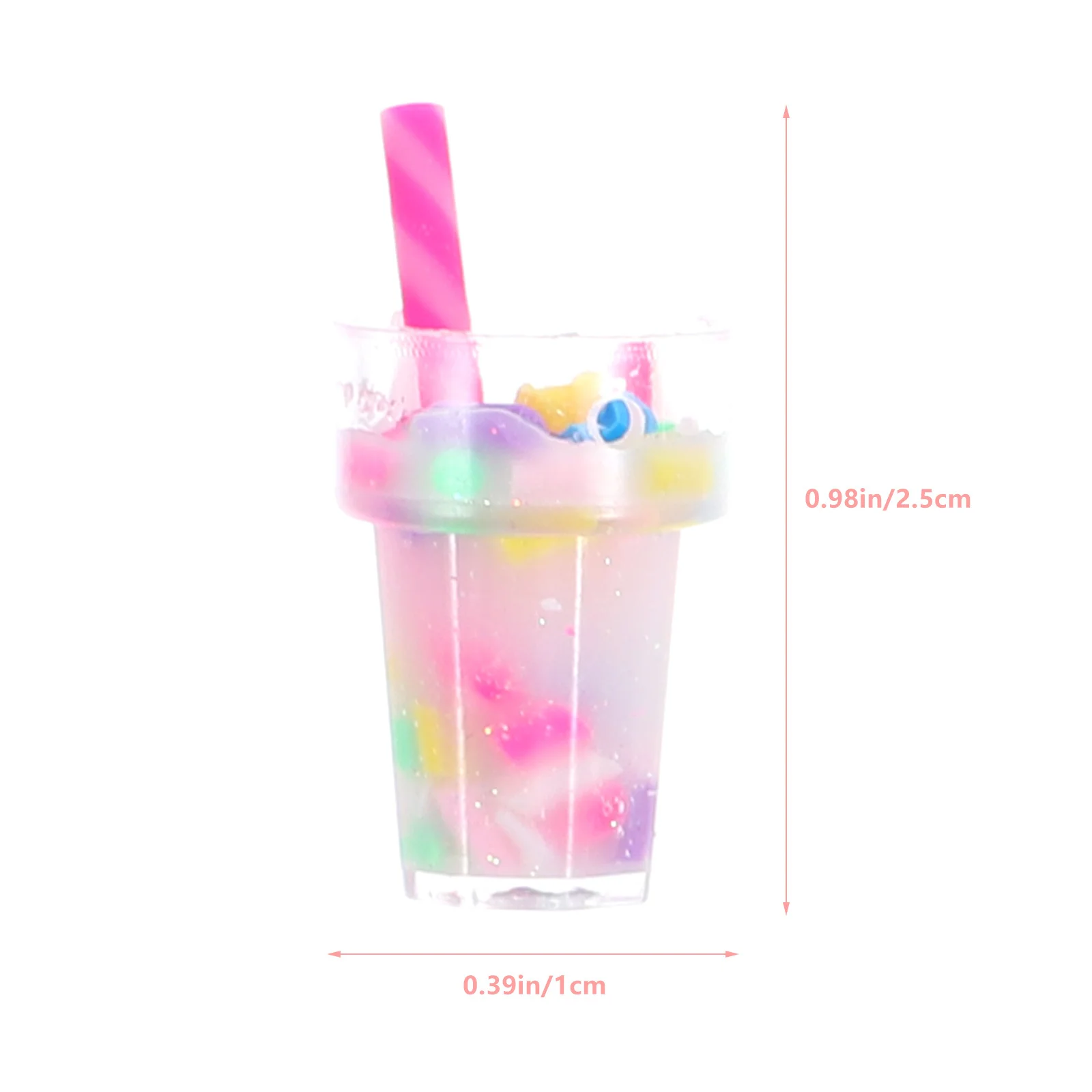 10 قطعة زجاجة شاي الحليب سحر الراتنج المعلقات الصغيرة DIY بها بنفسك الاكسسوارات الحرفية ل قلادة سوار القرط صنع الحليب الشاي سحر #4