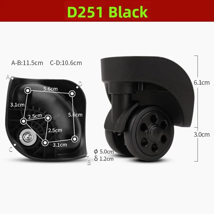 Universal Wheel Spinner Luggage Travel Suitcase JFY035 Small SC28 Wheels A803 Roller 082 Caster Wheel Baggage Accessories