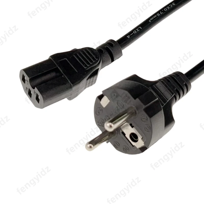 1.8m EU Schuko Power cables,Europe CEE7/7 Power Cord ,EU to C15 Power lead for household electrical appliances