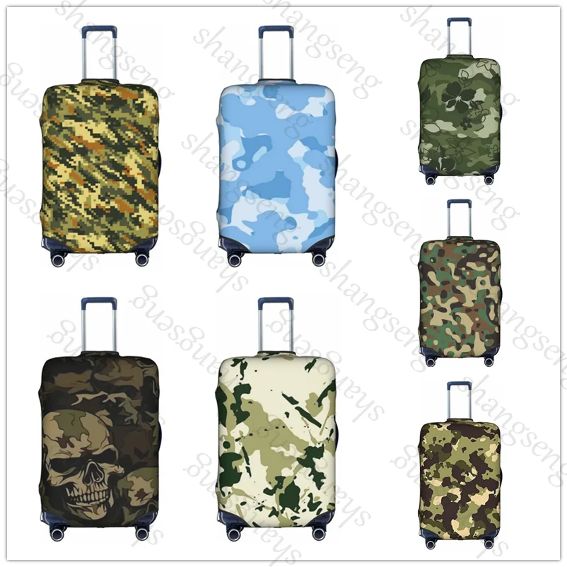 

Thick Elastic Luggage Protective Cover Zipper Suit For 18-32 inch Bag Suitcase Covers Travel Accessories Camouflage Pattern
