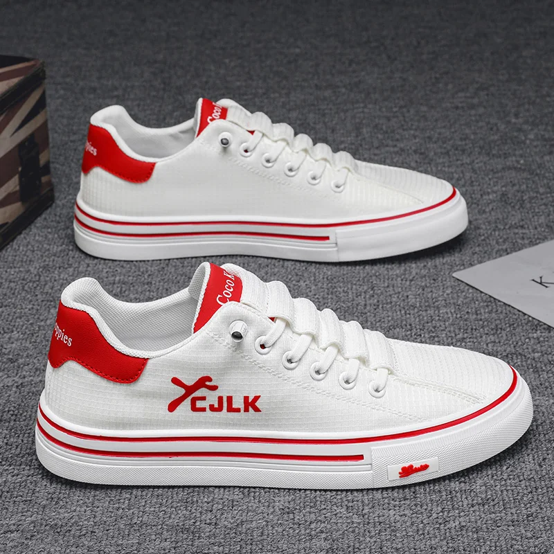 

Men's Slip-On Shoes Summer Breathable Thin Ice Silk Cloth Casual Sports Flat Bottom Board Shoes Heightening White Sneakers