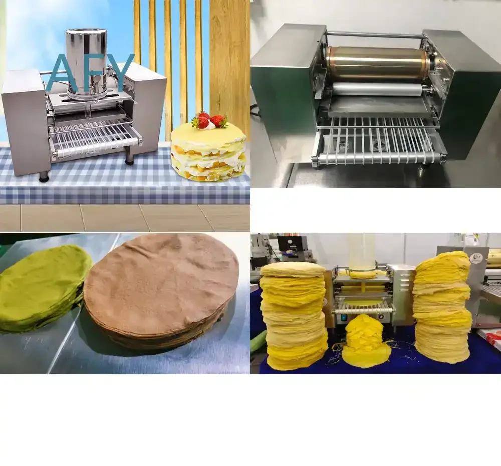 Commercial Mini Cake Machine for Mango Durian Matcha Pancake Skin Automatic Thousand Layer Crepe Maker for Birthday Cake