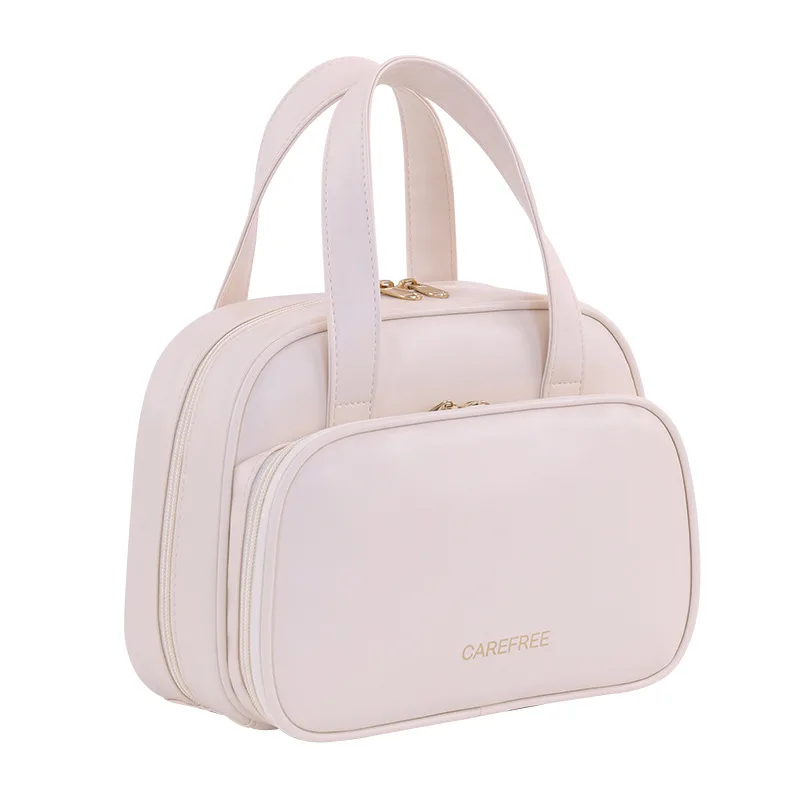 حقيبة مكياج متعددة الطبقات مقاومة للماء من جلد البولي يوريثان، فرشاة مكياج محمولة للسفر وحقيبة تخزين أدوات الزينة #5