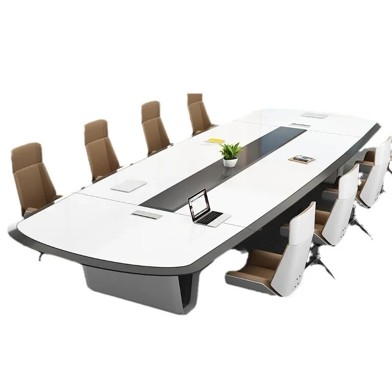 Painted conference table Simple modern negotiation Light luxury office furniture Large conference table