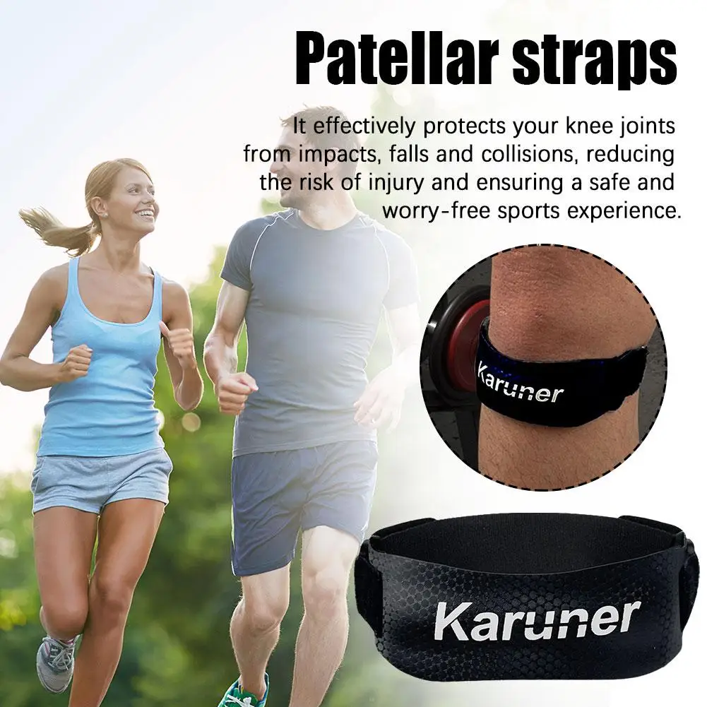 1 Piece Knee Patellar Tendon Knee Support Strape Brace Compression Shock Pad Adjustable Sleeve Knee Absorption P6K4