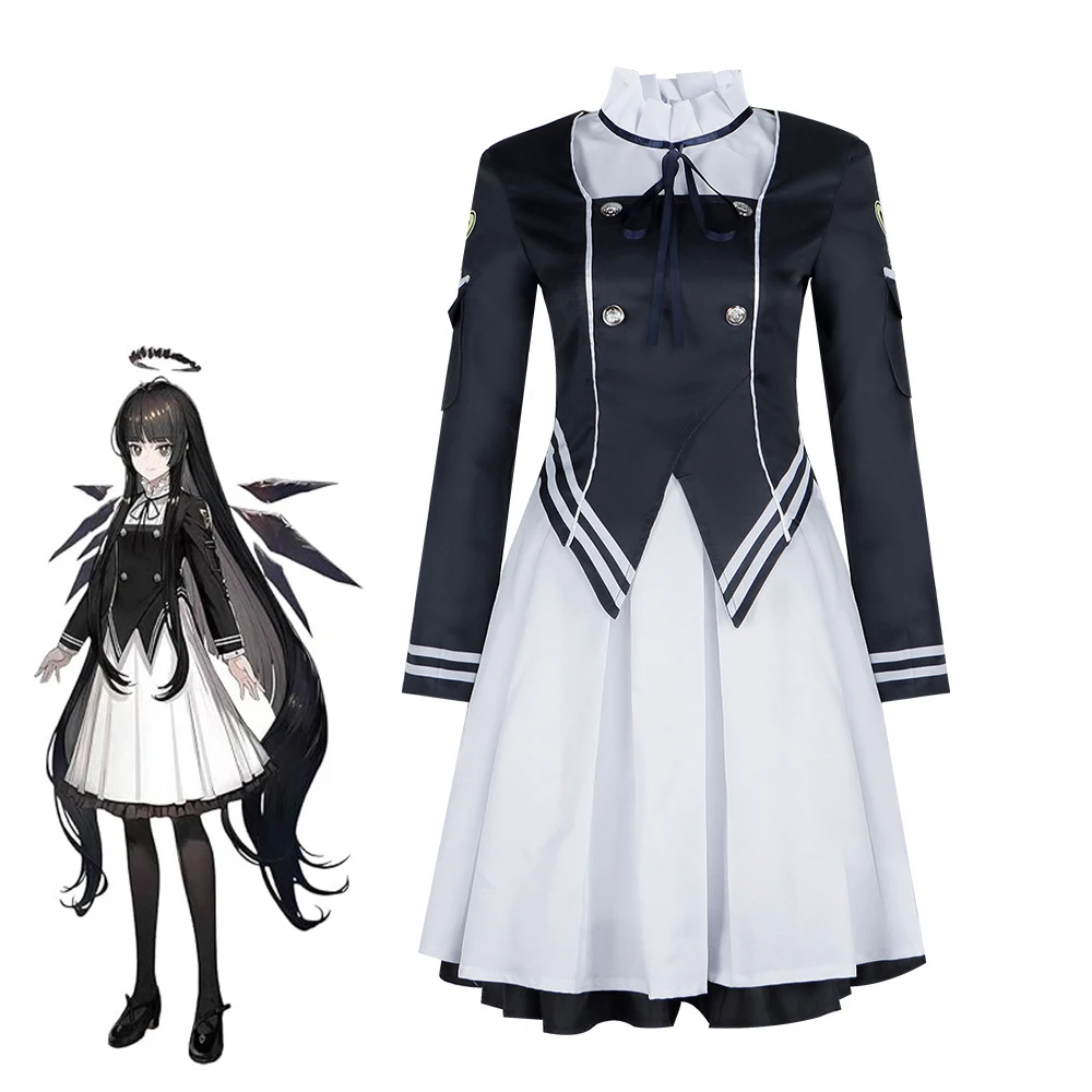 

Virtuosa Cosplay Game Arknights Costume Women Black Jacket Dress School Uniform Suit Halloween Carnival Christmas Party Gown