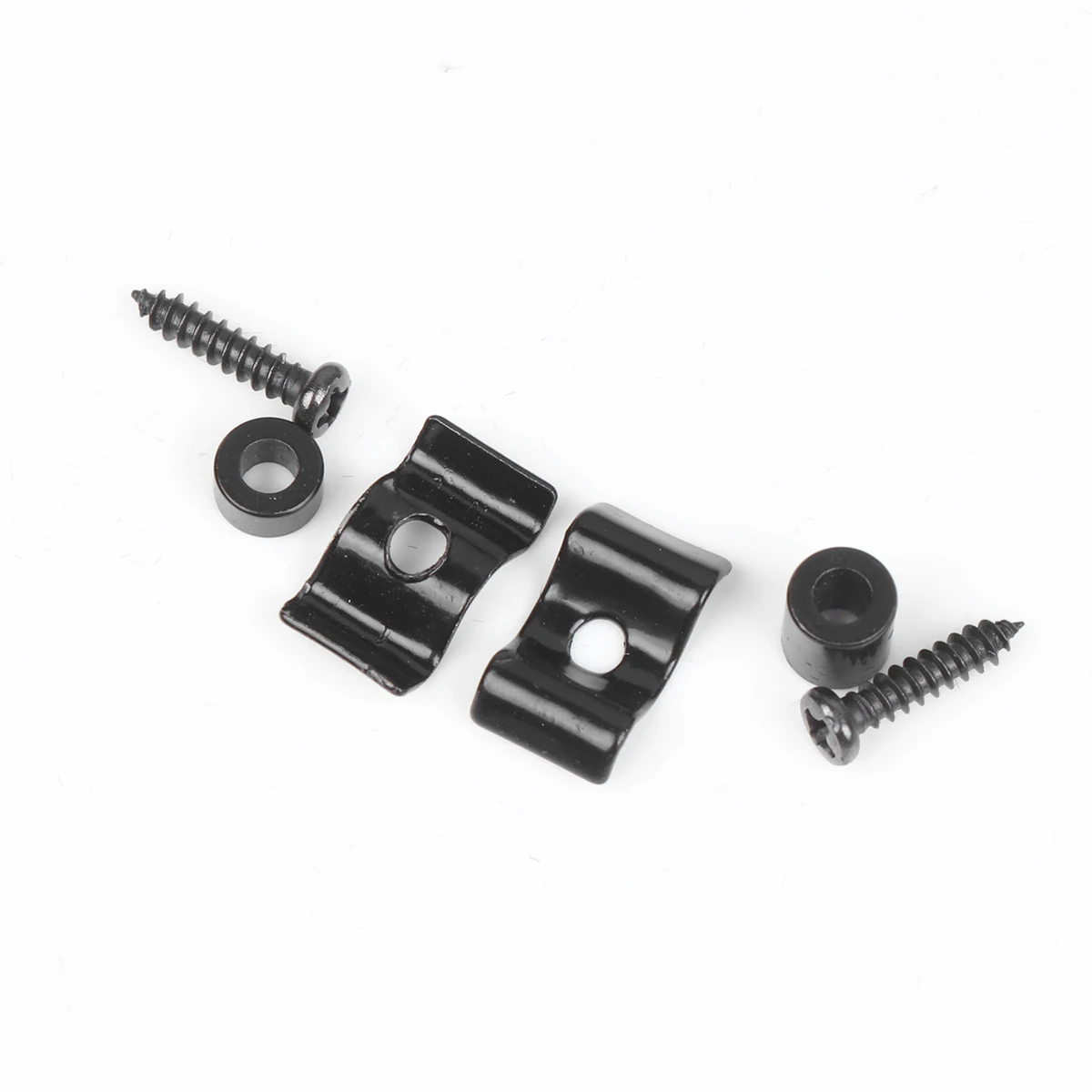 

4 Sets of Electric Guitar Head Press Button Stable String Buckle Lock String Buckle Lead String Device (Black)