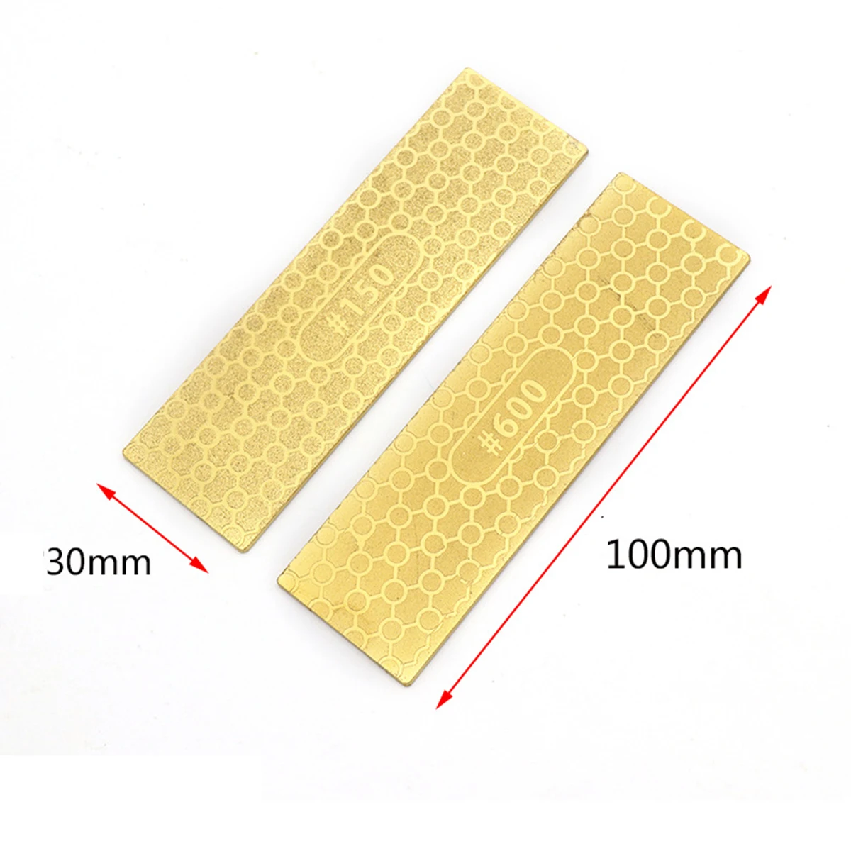 1pc Diamond Double-sided Sharpener Stone Kitchen Outdoor Knife Sharpener Grinding Tools Honeycomb Titanium-plated Whetstone 400#