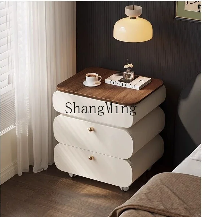 SM Solid Wood Dresser Small Modern Bedroom Movable Lifting Mini Makeup Table Mirror