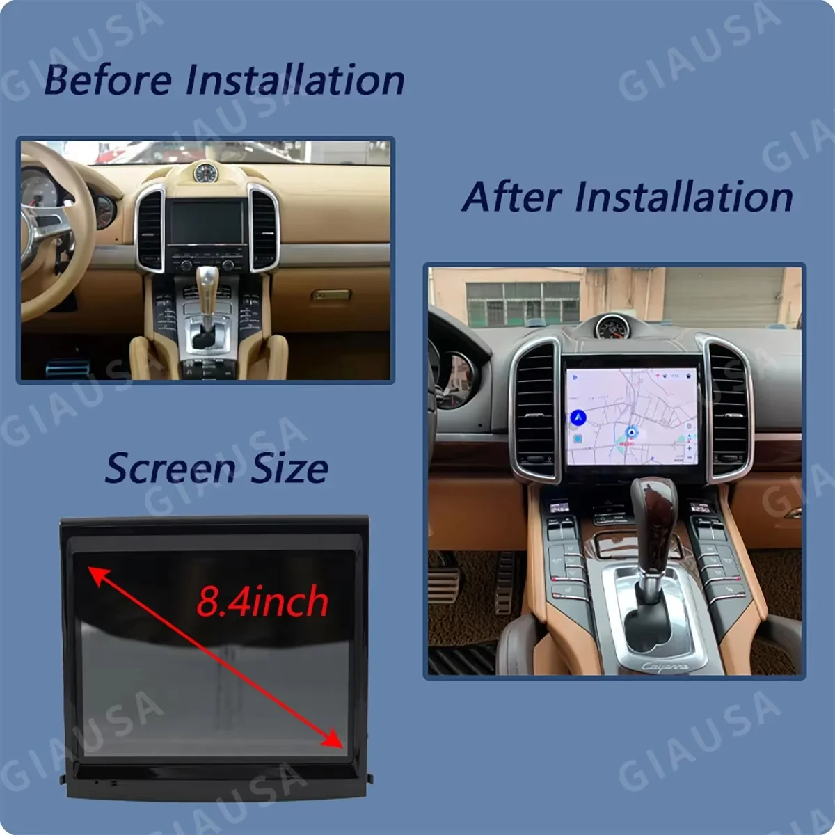 B Ls 8,4 "para Porsche Cayenne 958 2011-2016 Android 14 reproductor Multimedia Radio de coche inalámbrico Carplay Auto Original Oem menú Dps