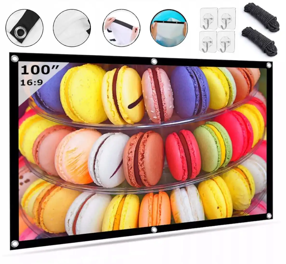 ONTWERPSCHERM Draagbaar opvouwbaar 16:9 218x122 Cm Zenwire 100 Ines Voor projector Projector Home Audio & Video Ontwerpen en accessoires