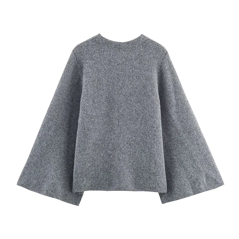 سترة نسائية موضة 2025 معاطف قصيرة محبوكة ومربوطة سترات فضفاضة غير رسمية عالية الشارع للنساء ملابس خارجية جديدة بأكمام طويلة #3