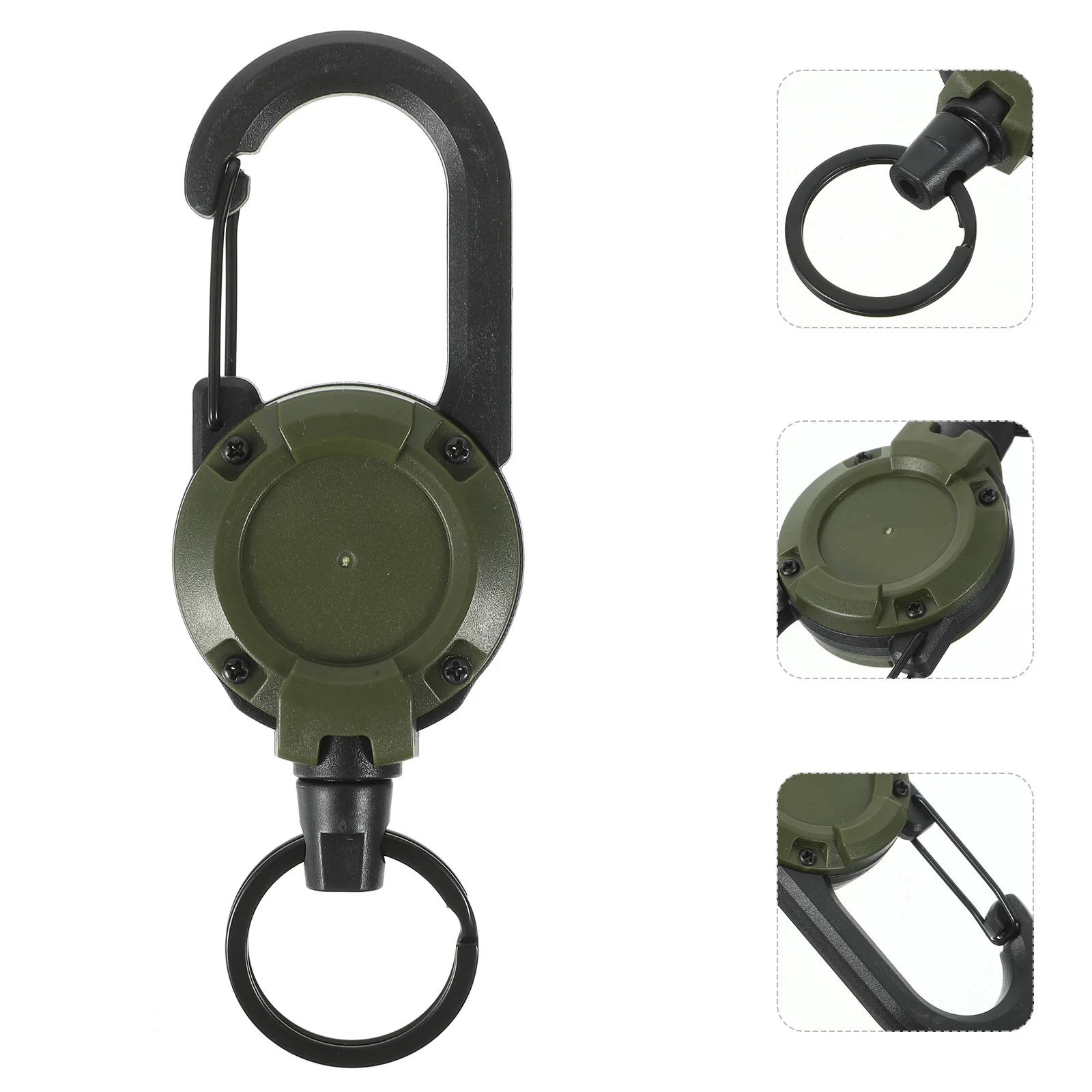 

Retractable Keychain Multi-functional Belt Buckle Carabiner Hanging Plastic Heavy Duty Keychains