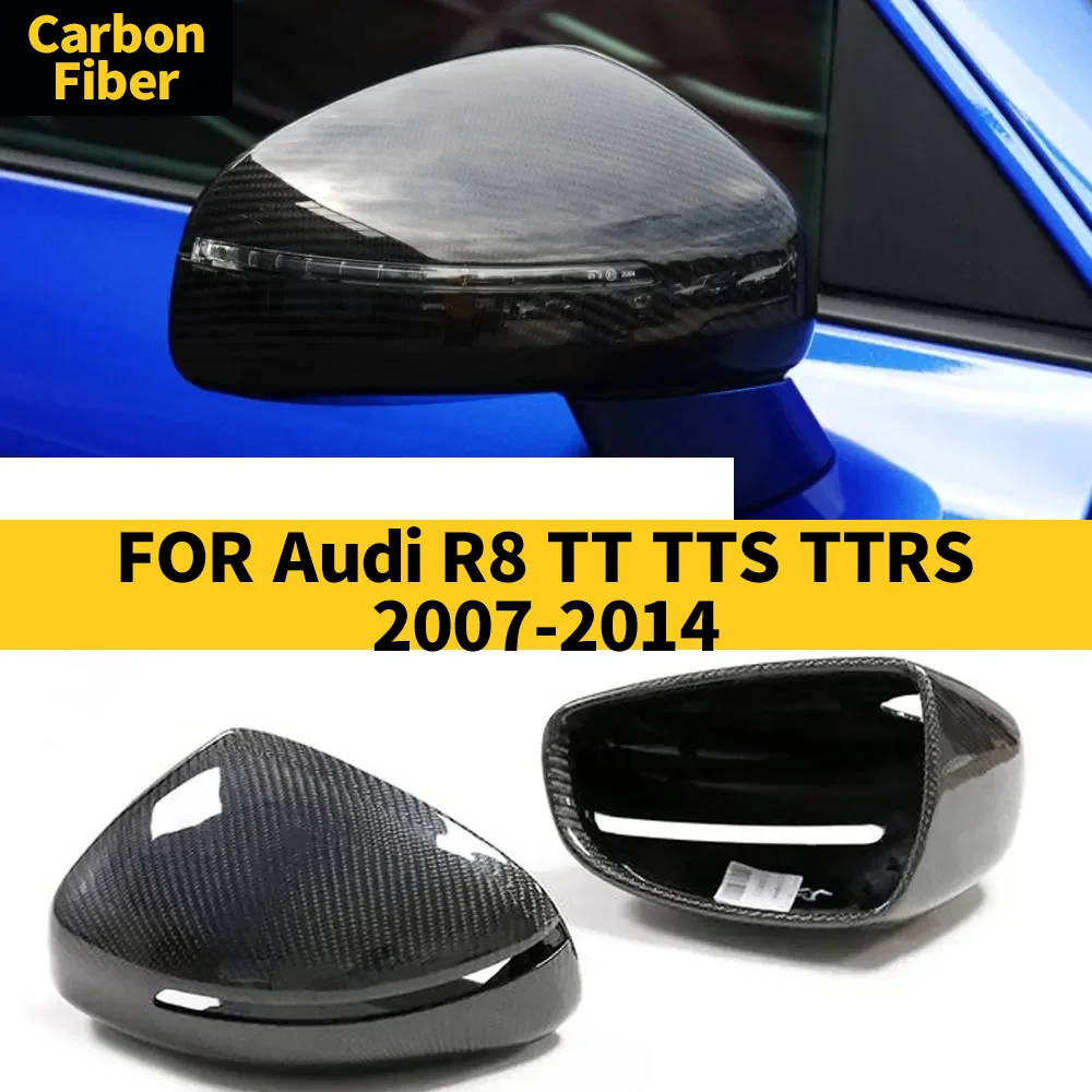 

Real Carbon Fiber Rearview Mirror Cover for Audi R8 TT TTS TTRS 2007-2014 Side Mirror Shells Frame Replacement Case Protector