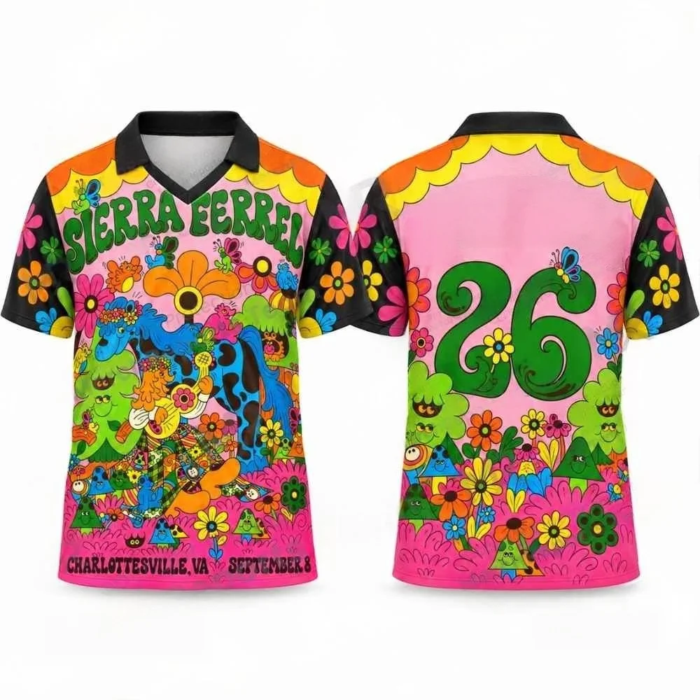 26/27 New Fashion Sierra Ferrell Men's 3D Printed Jersey Y2K Oversized Casual Quick Drying T-shirt Fan Commemorative Clothing
