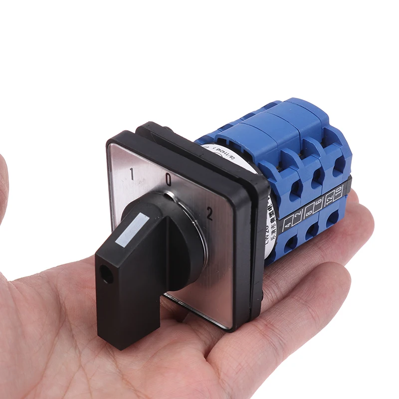 

1 комплект, 500 В, 20 А, 3-полюсный поворотный кулачковый переключатель с ЧПУ, 3 положения, 3 узла, универсальный переключатель