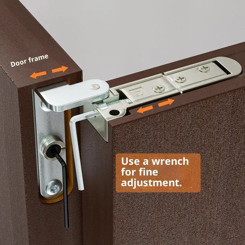 

2PCS 3D Adjustable Invisible Cabinet Hinges - Zinc Alloy Hidden Door Hinges for Furniture Installation