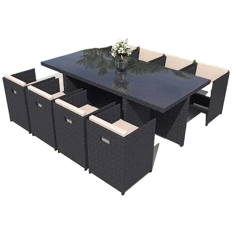for Outdoor Courtyard Rattan Tables and Chairs Balcony Leisure Terrace Set Simple Garden Waterproof Sun Protection