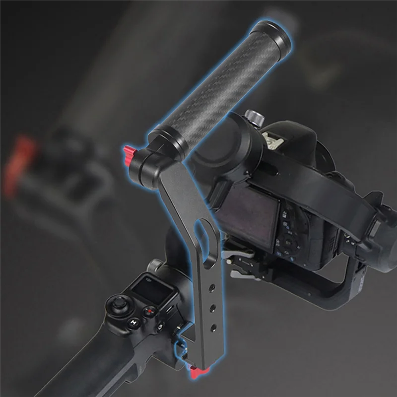 DJI RC2/RS3 짐벌 안정기 포트 핸들용 풀 카메라 그립 탄소 섬유 접이식 슬롯 사이드 핸들