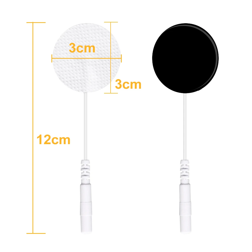10/20Pcs Round Reusable Electrode Pads Full Body Electrodes Parches Self Adhesive Tens Massage Sticker for EMS Muscle Stimulator