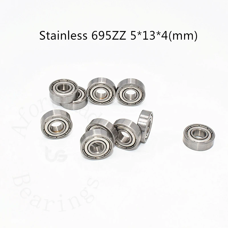 

Stainless steel bearing S695ZZ 10 Pieces 5*13*4(mm) free shipping antirust metal sealed High speed Mechanical equipment parts