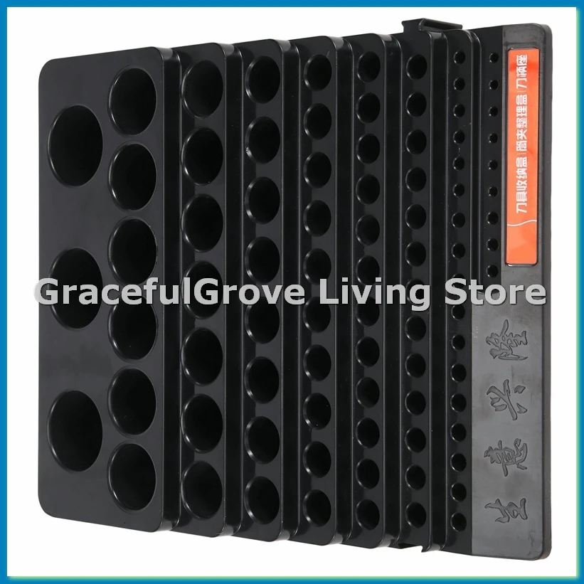 Drill Bit Storage Box Milling Cutter Saving Space Drill Finishing Holder Organizer Case Box for Home DIY Woodworking Use-ABFB