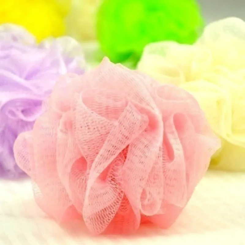 Bath Shower Soap Bubble Body Wash Exfoliate Puff Sponge Mesh Net Ball Body Scrubber Bath Sponge Bathroom Accessories Random