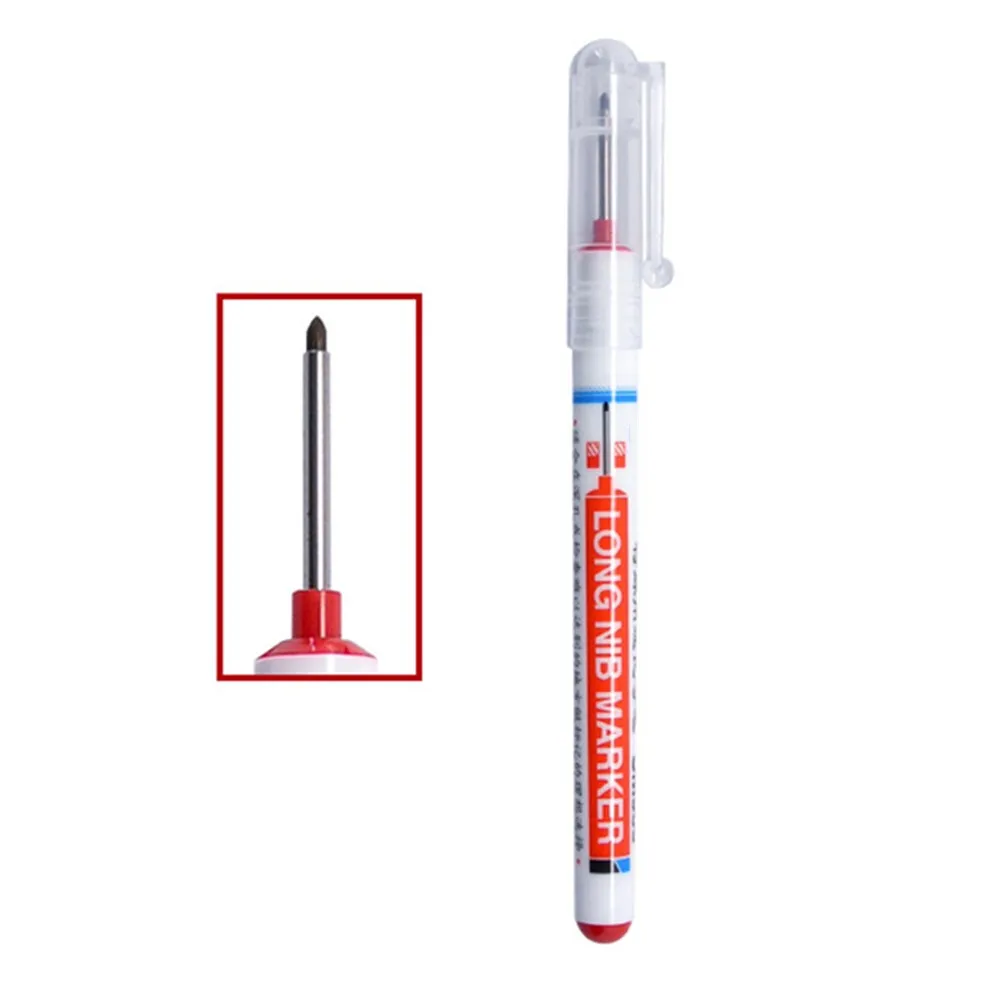 

Pen Marker Pen Pens Plastic Long Head Marker Woodworking (Optional)Black/Blue/Red 1PCS 20mm Deep Hole Newest Protable