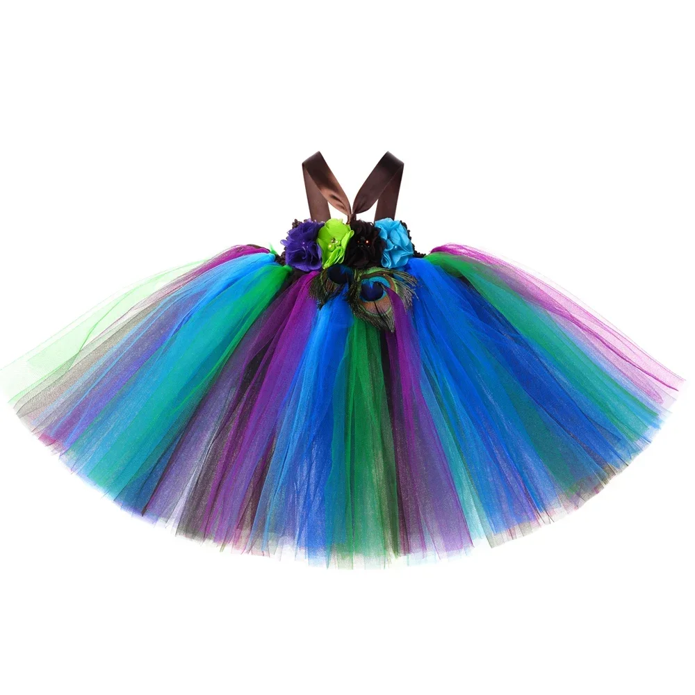 

Baby Girls Tutu Outfit for Birthday Photoshoot Tutu Dress for Toddler Kids Photography Costume Flower Peacoak Party Gown Clothes