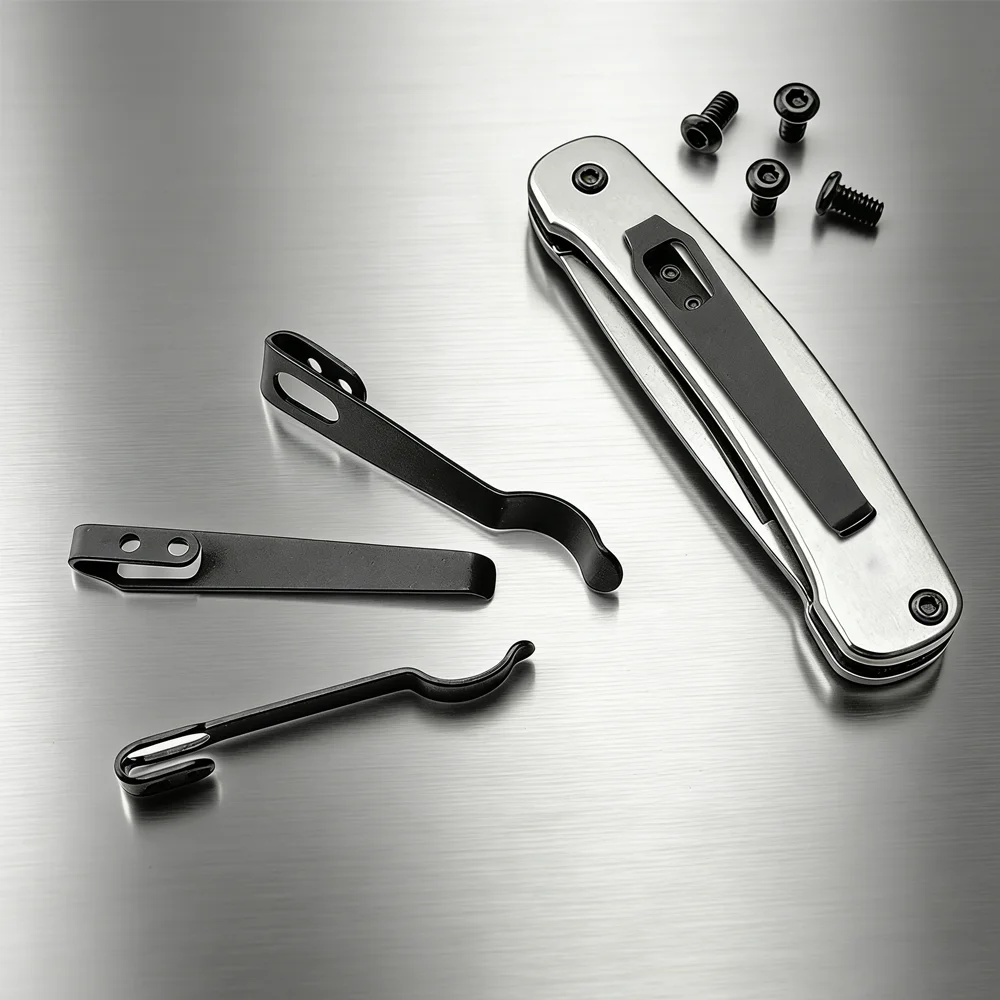 

Карманный зажим из нержавеющей стали 420, складной зажим для ножа, высокое качество, DIY изготовление ножа, задний зажим, аксессуары для инструментов