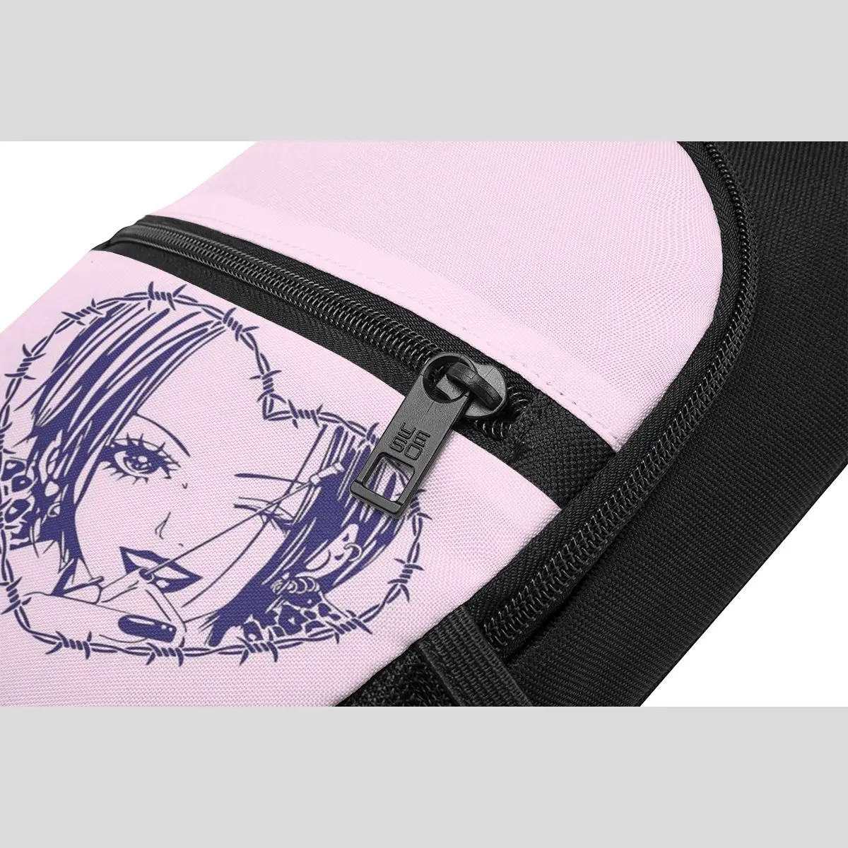Nana Osaki Barbed Wire Heart Spread Chest Bag Men Sling Crossbody Backpack Chest Bag Traveling Hiking Daypack Shoulder Bag
